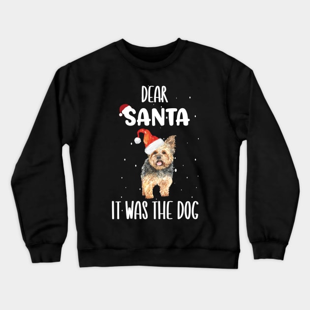 Dear Santa It Was The Dog Tree - Funny Christmas Dog Owner Saying Gift Crewneck Sweatshirt by WassilArt